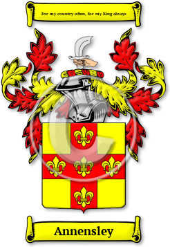 Annensley Family Crest Download (jpg) Legacy Series - 150 DPI