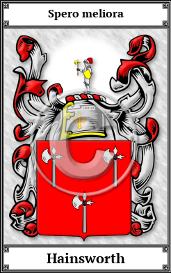 Hainsworth Family Crest Download (JPG) Book Plated - 600 DPI
