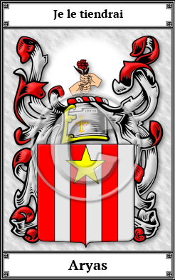 Aryas Family Crest Download (JPG)  Book Plated - 150 DPI