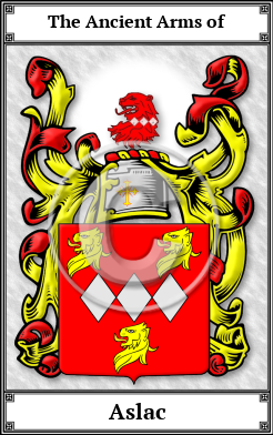 Aslac Family Crest Download (JPG) Book Plated - 600 DPI