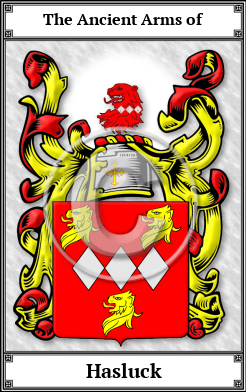 Hasluck Family Crest Download (JPG)  Book Plated - 150 DPI