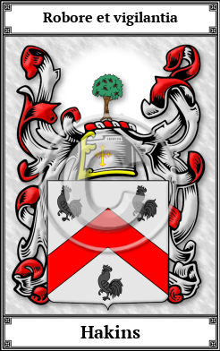 Hakins Family Crest Download (JPG)  Book Plated - 150 DPI