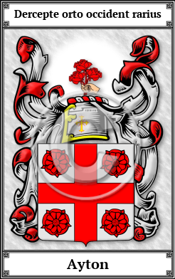 Ayton Family Crest Download (JPG)  Book Plated - 150 DPI