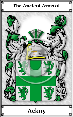 Ackny Family Crest Download (JPG)  Book Plated - 150 DPI