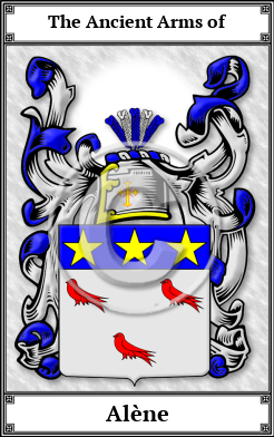 Alène Family Crest Download (JPG) Book Plated - 600 DPI