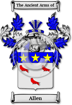 Allen Family Crest Download (jpg) Legacy Series - 150 DPI