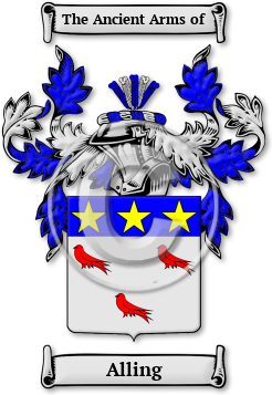 Alling Family Crest Download (jpg) Legacy Series - 150 DPI