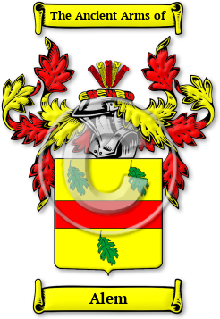 Alem Family Crest Download (jpg) Legacy Series - 150 DPI