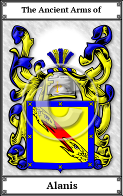 Alanis Family Crest Download (JPG)  Book Plated - 150 DPI