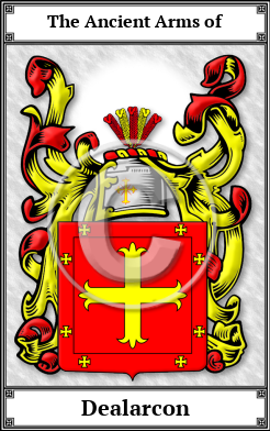 Dealarcon Family Crest Download (JPG) Book Plated - 600 DPI