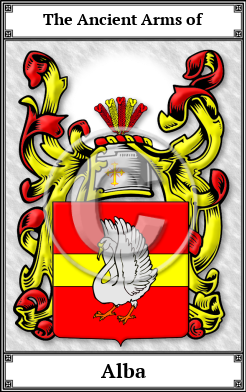 Alba Family Crest Download (JPG)  Book Plated - 150 DPI