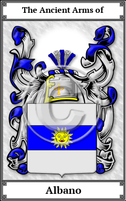 Albano Family Crest Download (JPG)  Book Plated - 150 DPI