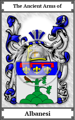 Albanesi Family Crest Download (JPG)  Book Plated - 150 DPI