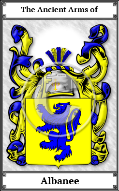 Albanee Family Crest Download (JPG)  Book Plated - 150 DPI
