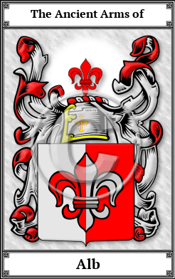 Alb Family Crest Download (JPG)  Book Plated - 150 DPI