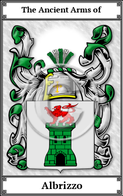 Albrizzo Family Crest Download (JPG)  Book Plated - 150 DPI