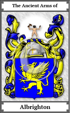 Albrighton Family Crest Download (JPG)  Book Plated - 150 DPI