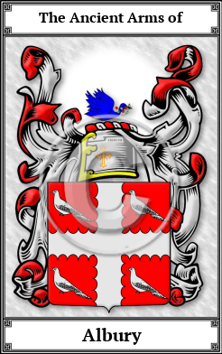 Albury Family Crest Download (JPG)  Book Plated - 150 DPI