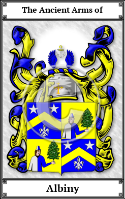 Albiny Family Crest Download (JPG)  Book Plated - 150 DPI
