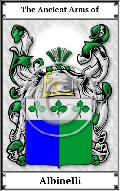Albinelli Family Crest Download (JPG)  Book Plated - 150 DPI