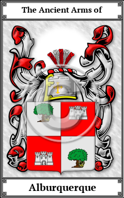 Alburquerque Family Crest Download (JPG) Book Plated - 600 DPI