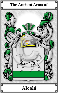 Alcalá Family Crest Download (JPG) Book Plated - 150 DPI