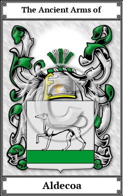 Aldecoa Family Crest Download (JPG) Book Plated - 600 DPI