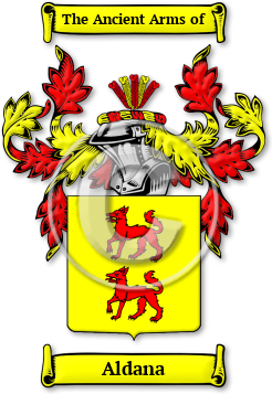 Aldana Family Crest Download (jpg) Legacy Series - 150 DPI