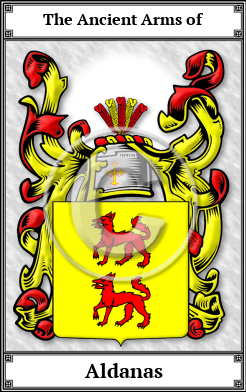 Aldanas Family Crest Download (JPG)  Book Plated - 150 DPI
