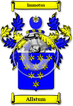 Allstum Family Crest Download (jpg) Legacy Series - 150 DPI