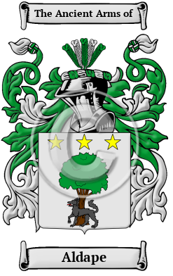 Aldape Family Crest Download (JPG) Heritage Series - 600 DPI