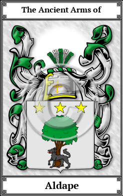 Aldape Family Crest Download (JPG)  Book Plated - 150 DPI