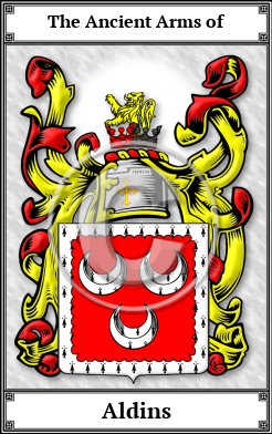 Aldins Family Crest Download (JPG)  Book Plated - 150 DPI