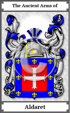 Aldaret Family Crest Download (JPG)  Book Plated - 150 DPI