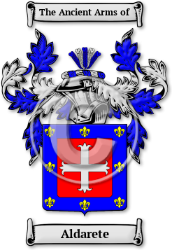 Aldarete Family Crest Download (jpg) Legacy Series - 150 DPI