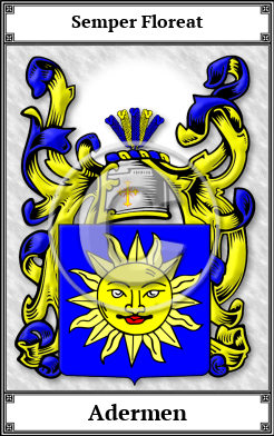 Adermen Family Crest Download (JPG)  Book Plated - 150 DPI
