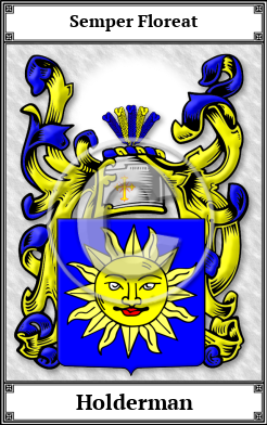 Holderman Family Crest Download (JPG) Book Plated - 600 DPI