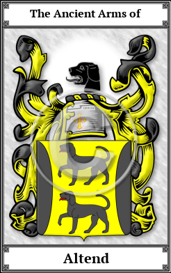 Altend Family Crest Download (JPG)  Book Plated - 150 DPI