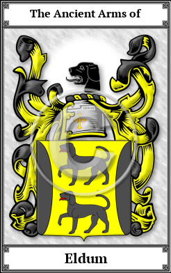 Eldum Family Crest Download (JPG)  Book Plated - 150 DPI
