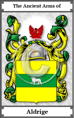 Aldrige Family Crest Download (JPG) Book Plated - 600 DPI