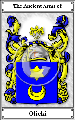 Olicki Family Crest Download (JPG)  Book Plated - 150 DPI