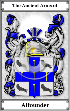 Alfounder Family Crest Download (JPG)  Book Plated - 150 DPI