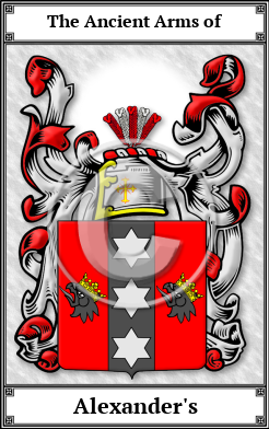 Alexander's Family Crest Download (JPG)  Book Plated - 150 DPI