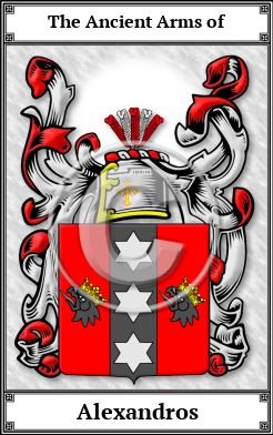 Alexandros Family Crest Download (JPG)  Book Plated - 150 DPI