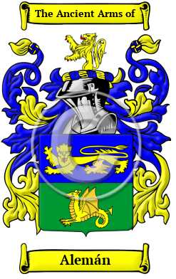 Alemán Family Crest Download (JPG) Heritage Series - 300 DPI