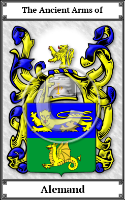 Alemand Family Crest Download (JPG)  Book Plated - 150 DPI