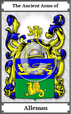 Alleman Family Crest Download (JPG)  Book Plated - 150 DPI