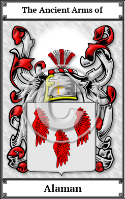Alaman Family Crest Download (JPG)  Book Plated - 150 DPI