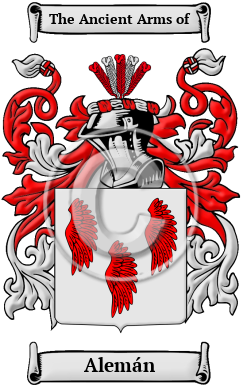 Alemán Family Crest Download (JPG) Heritage Series - 600 DPI