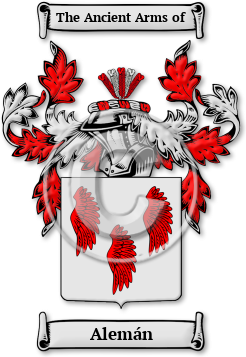 Alemán Family Crest Download (jpg) Legacy Series - 150 DPI